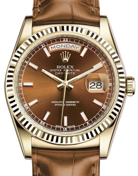 rolex day date leather band|Rolex leather band replacement.